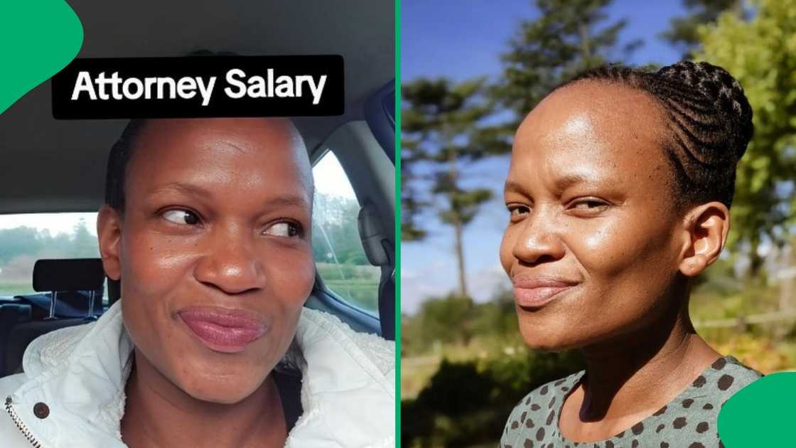 A woman shared an admitted attorney's salary. A woman shared an admitted attorney's salary.