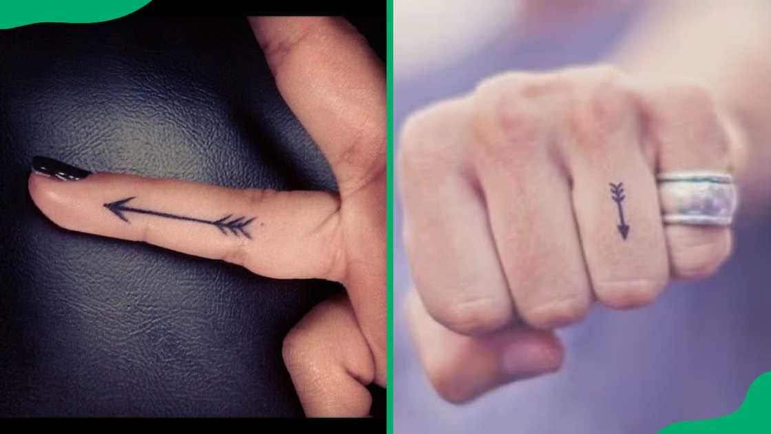 Arrow finger tattoo Arrow finger tattoo