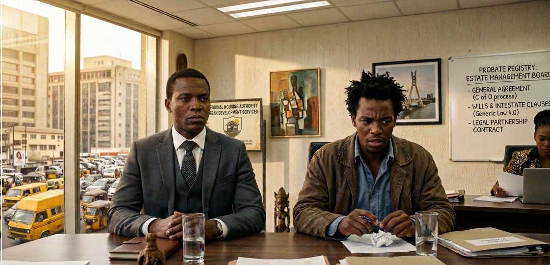 Two brothers battle out their late father's property. Two brothers battle out their late father's property.