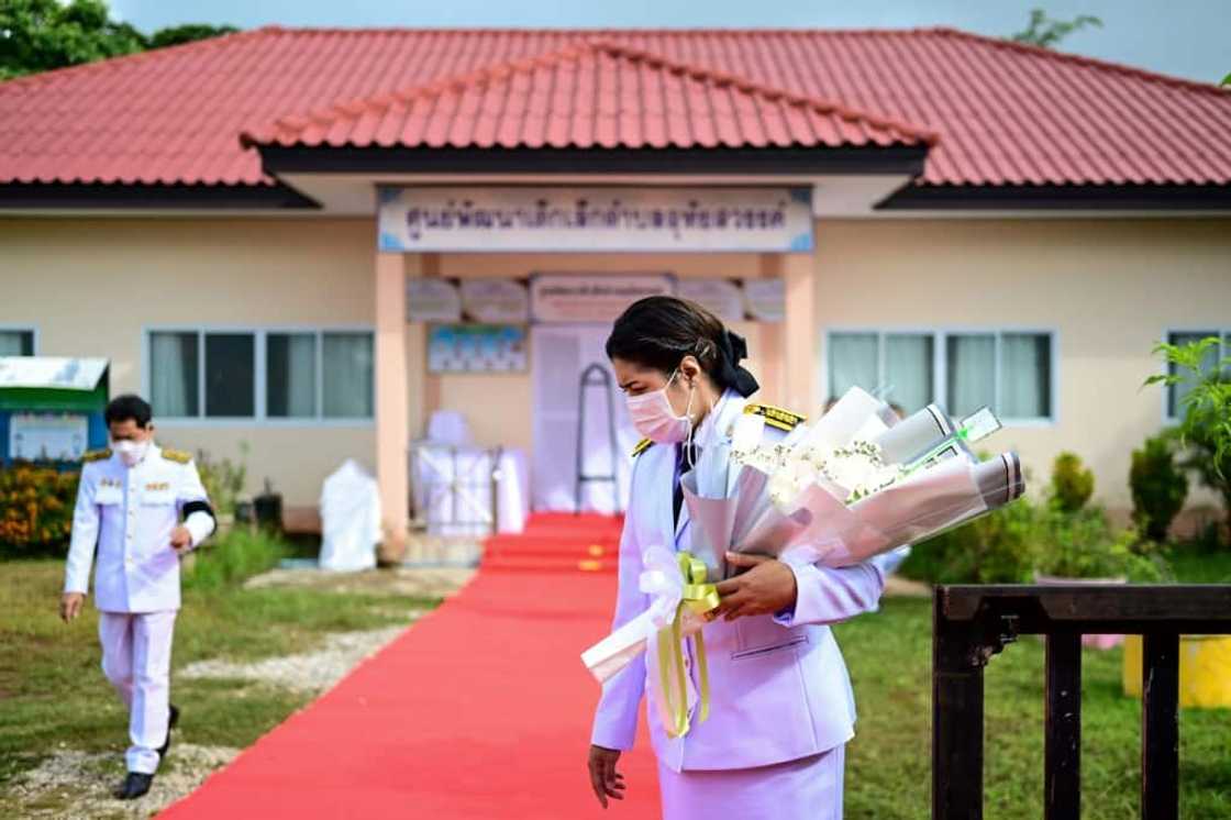 Officials prepare a red carpet leading to the nursery Officials prepare a red carpet leading to the nursery