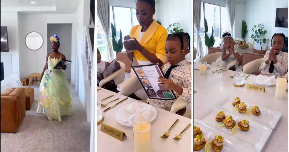 A loving mom treated her kids to a wonderful and fancy restaurant experience. A loving mom treated her kids to a wonderful and fancy restaurant experience.