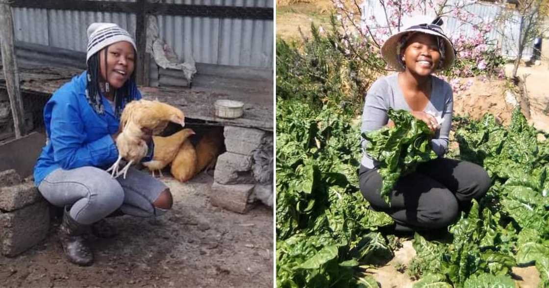 A proud female farmer showed off her spinach on social media