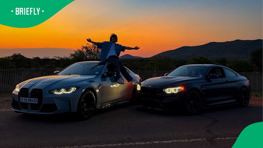 A young South African entepreneur showed of his high-end cars
