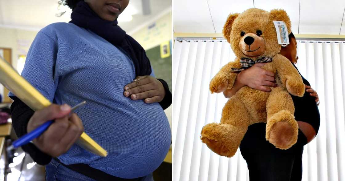 A pregnant student poses on July 29, 2013 in Pretoria at the Pretoria Hospital School specialised in teenage pregnancy. A pregnant student poses on July 29, 2013 in Pretoria at the Pretoria Hospital School specialised in teenage pregnancy.