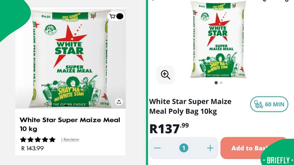 Pictures of 10kgs of maize meal