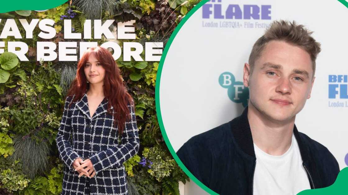 Olivia Cooke at the 2024 Wimbledon Tennis Championships (L). Ben Hardy at the Unicorns premiere in 2024 (R)