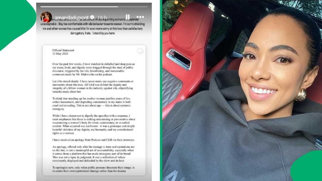 Amanda du Pont supports Minnie Dlamini Amanda du Pont supports Minnie Dlamini