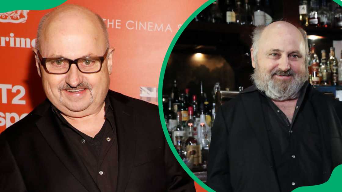 Clark Middleton attends a TriStar and Cinema Society screening at Landmark Sunshine Cinema (L) and "The Iceman Cometh" (R).