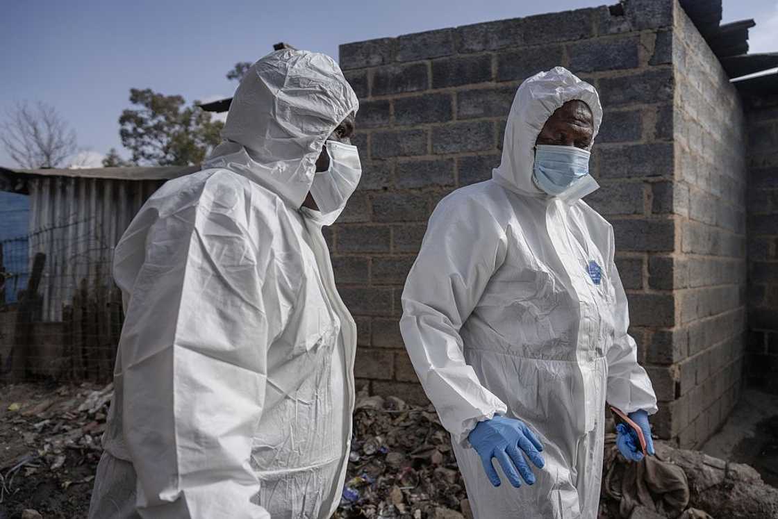 An investigation is conducted at the scene following the attack that at least 12 people were killed and nine others injured in a shooting at the informal settlement of Jumpers in the Cleveland area of Johannesburg, South Africa, on June 10, 2026 An investigation is conducted at the scene following the attack that at least 12 people were killed and nine others injured in a shooting at the informal settlement of Jumpers in the Cleveland area of Johannesburg, South Africa, on June 10, 2026