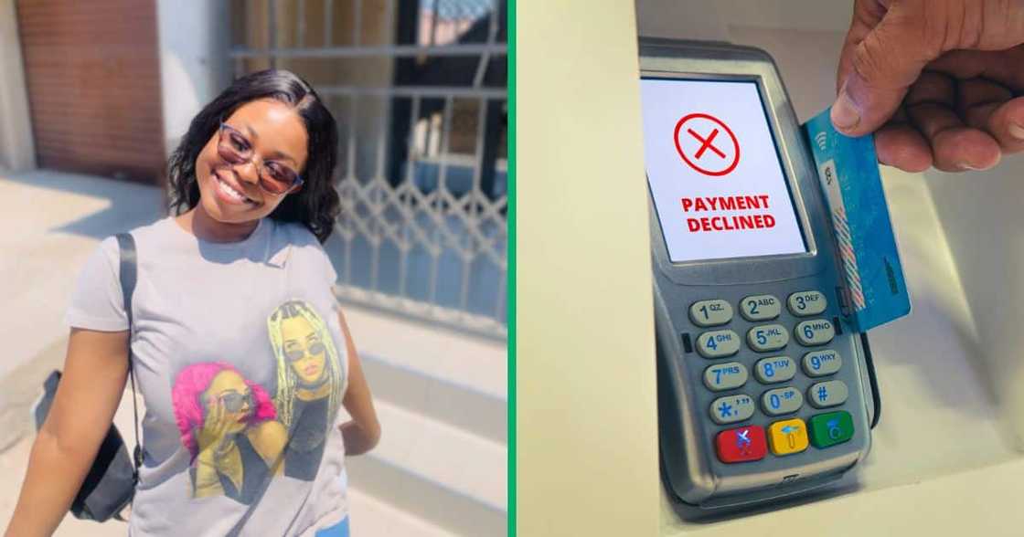 A woman posted a relatable video about her R69.99 Apple purchase being declined A woman posted a relatable video about her R69.99 Apple purchase being declined