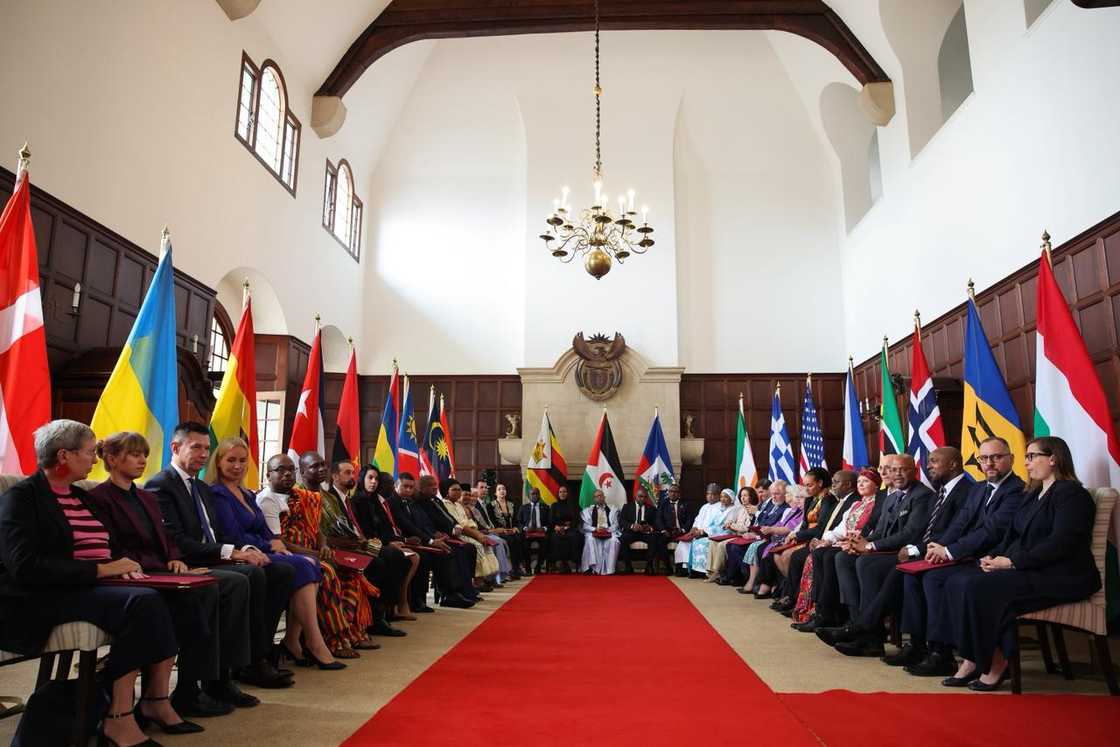 A total of 20 envoys presented their credentials to President Cyril Ramaphosa