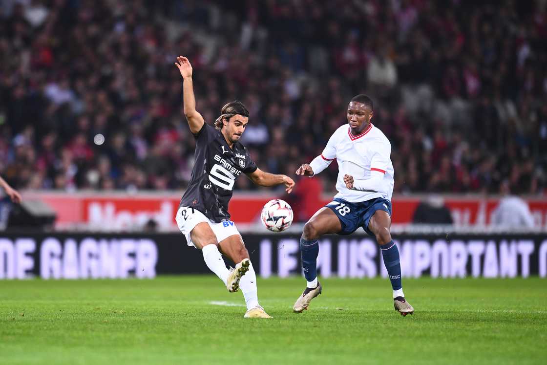 Jota and Bafode Diakite at Stade Pierre-Mauroy in Lille, France Jota and Bafode Diakite at Stade Pierre-Mauroy in Lille, France