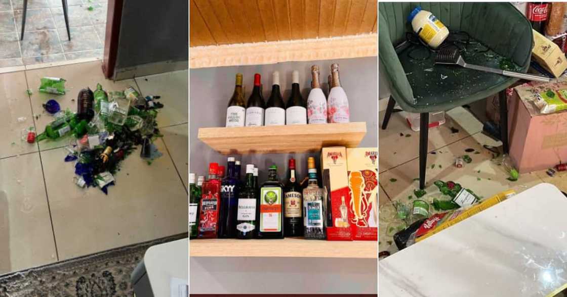 Haibo: Man Ruins Ke Dezemba With Faulty Shelves, Spills Pricey Liquor on Floor Haibo: Man Ruins Ke Dezemba With Faulty Shelves, Spills Pricey Liquor on Floor
