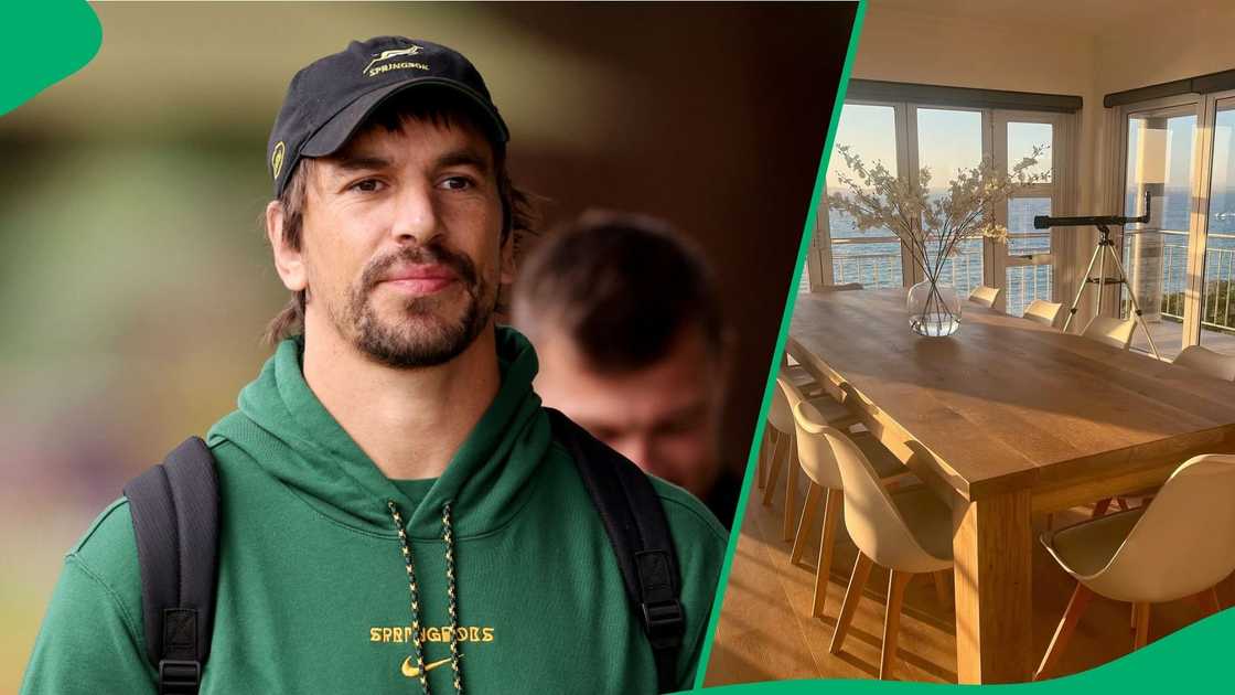 Eben Etzebeth's upmarket Ballito mansion has a breathtaking view of the oceam.