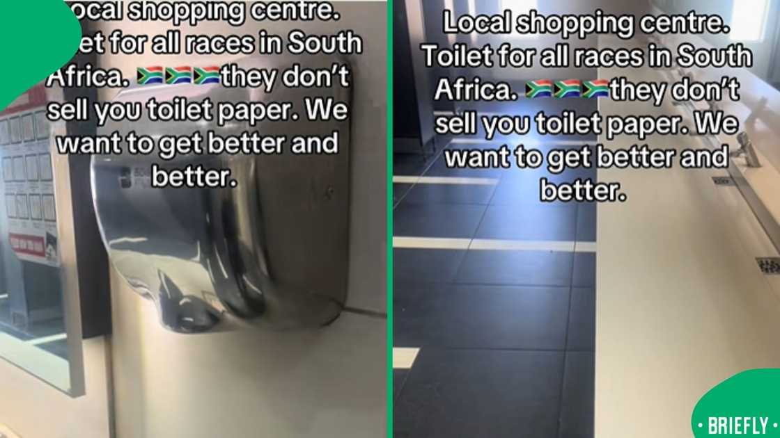 The visual on the right captured how clean the free public toilets are The visual on the right captured how clean the free public toilets are