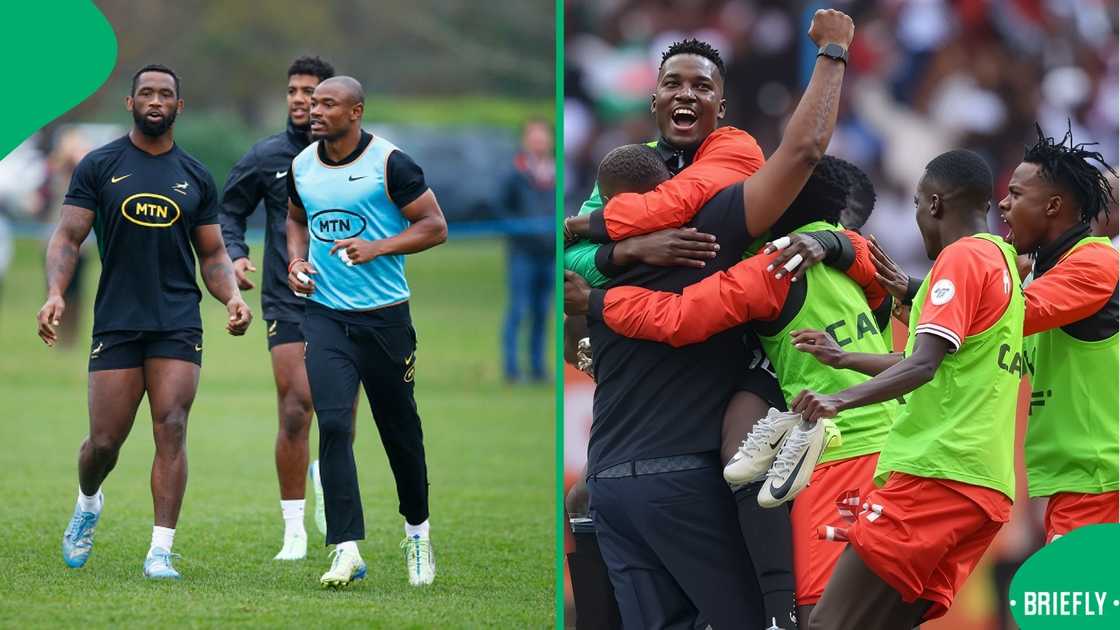 Makazole Mapimpi reacts to Benni McCarthy's post on social media. Makazole Mapimpi reacts to Benni McCarthy's post on social media.