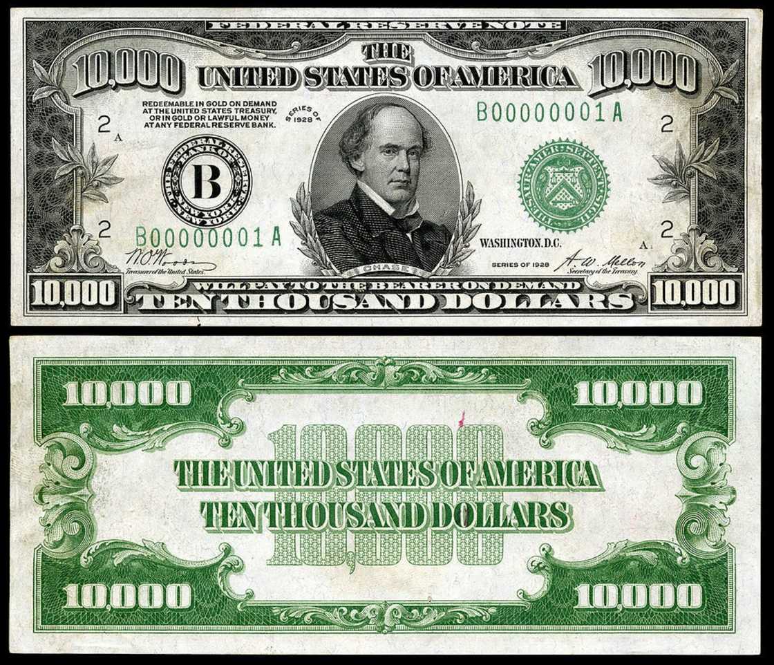 The $10,000 bill money