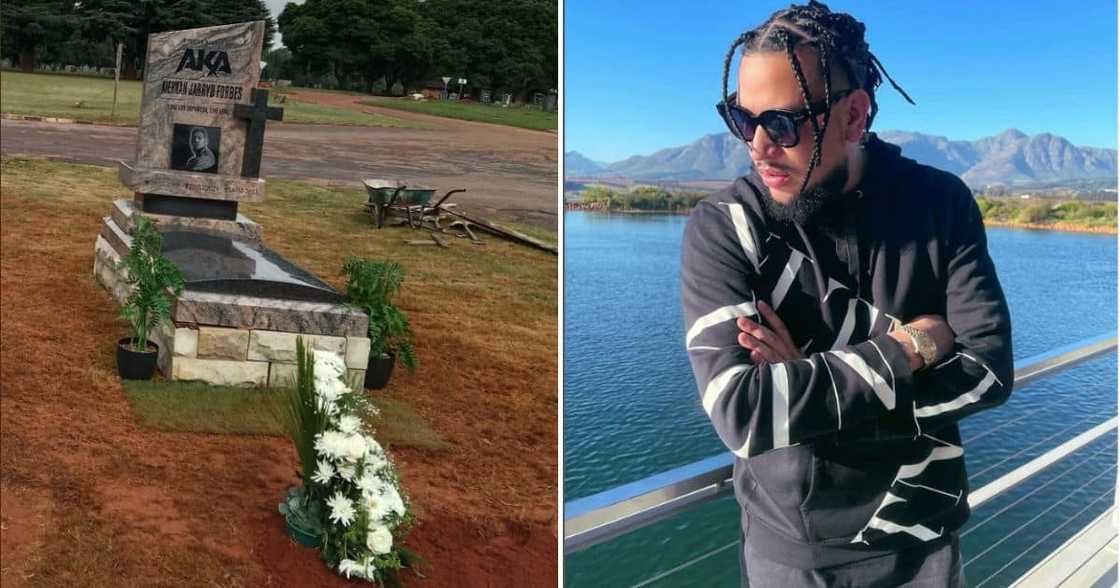 AKA's family present his awards at his grave