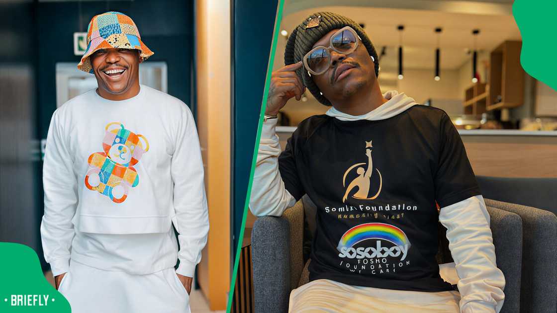 Netizens reacted to Somizi's Christmas outfit