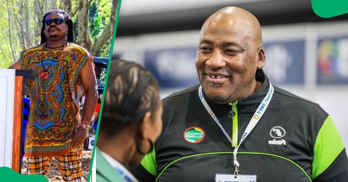 Rasta has painted a portrait of Gayton McKenzie. Rasta has painted a portrait of Gayton McKenzie.