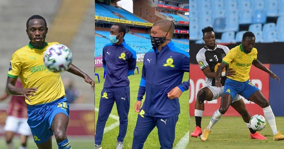Mamelodi Sundowns in-form striker Peter Shalulile was recently handed a new SUV. Image: Twitter Mamelodi Sundowns in-form striker Peter Shalulile was recently handed a new SUV. Image: Twitter