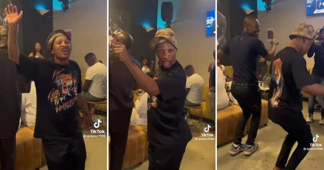 A Mzansi man danced at the club