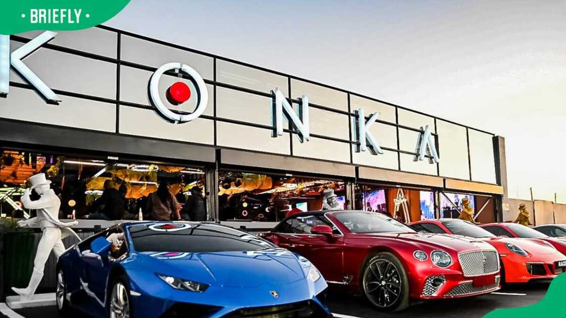 Front entrance of Konka Soweto with cars parked Front entrance of Konka Soweto with cars parked