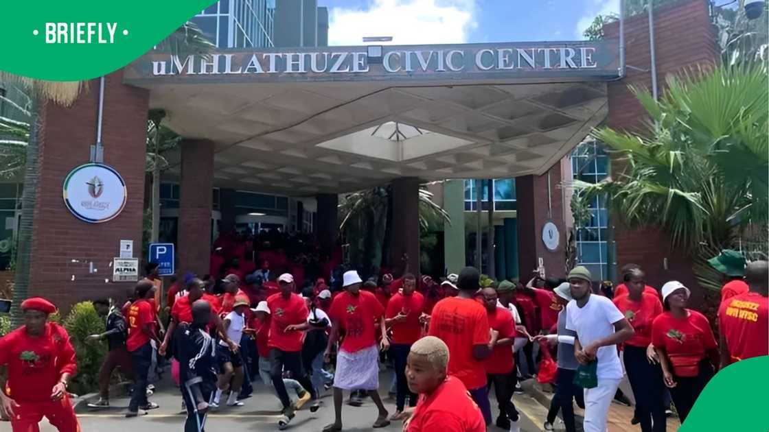 EFF members outside the municipality.