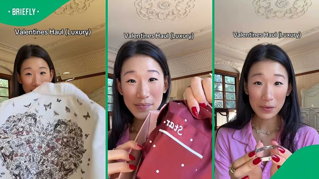 Woman shows off her lux Valentine's gifts Woman shows off her lux Valentine's gifts