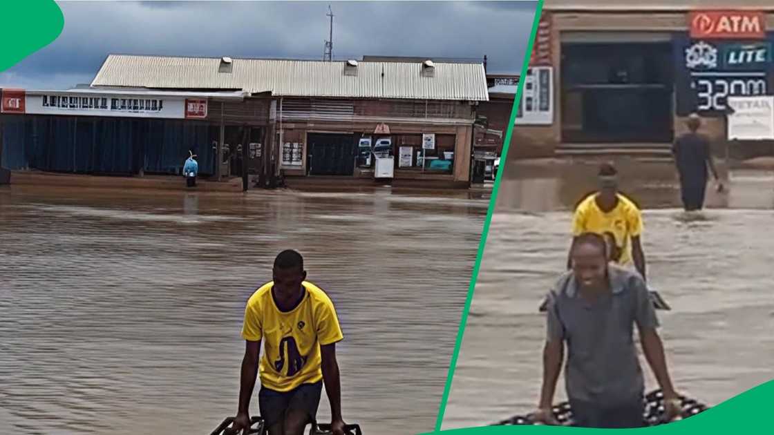 Men in Limpopo carry 48 beers across flooded street in TikTok video