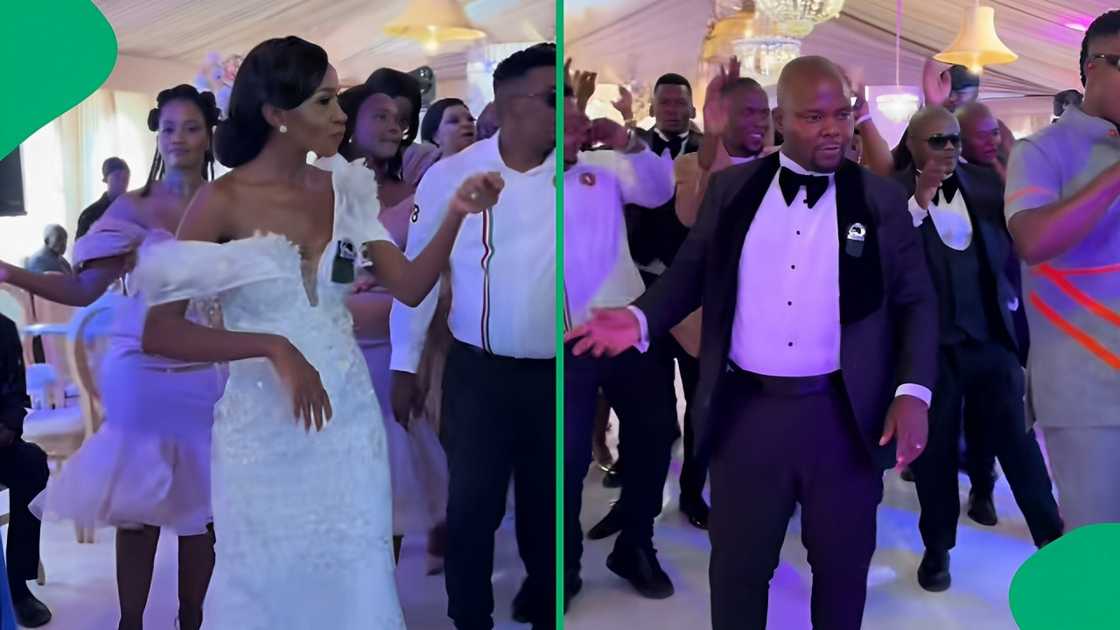 Newlyweds were capture doing a viral dance challenge