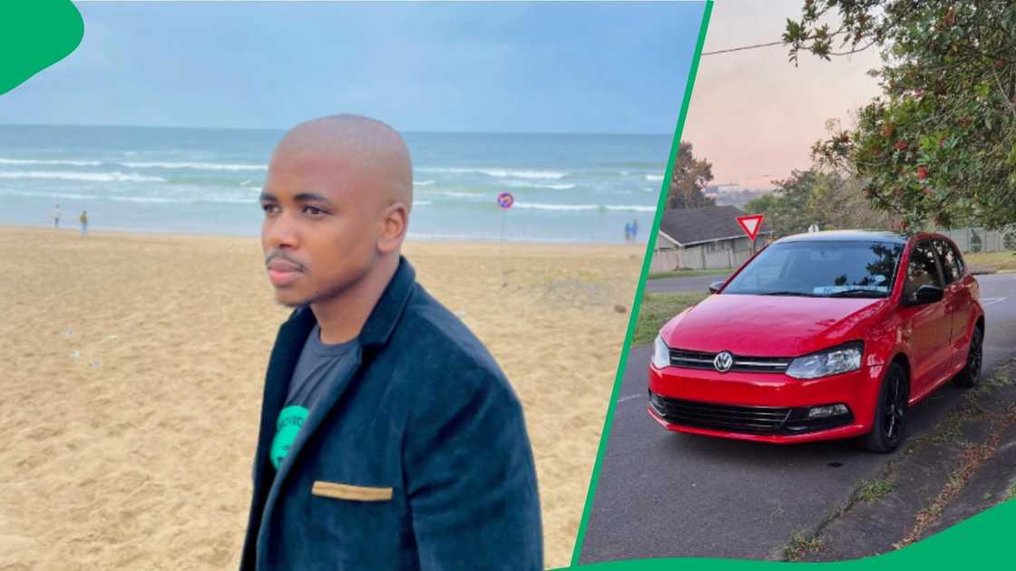 A gent flexed his red VW Polo Vivo and Mzansi peeps loved it