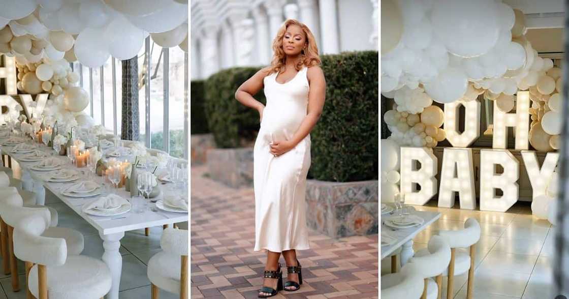 Jessicca Nkosi shared a video of her baby shower. Jessicca Nkosi shared a video of her baby shower.