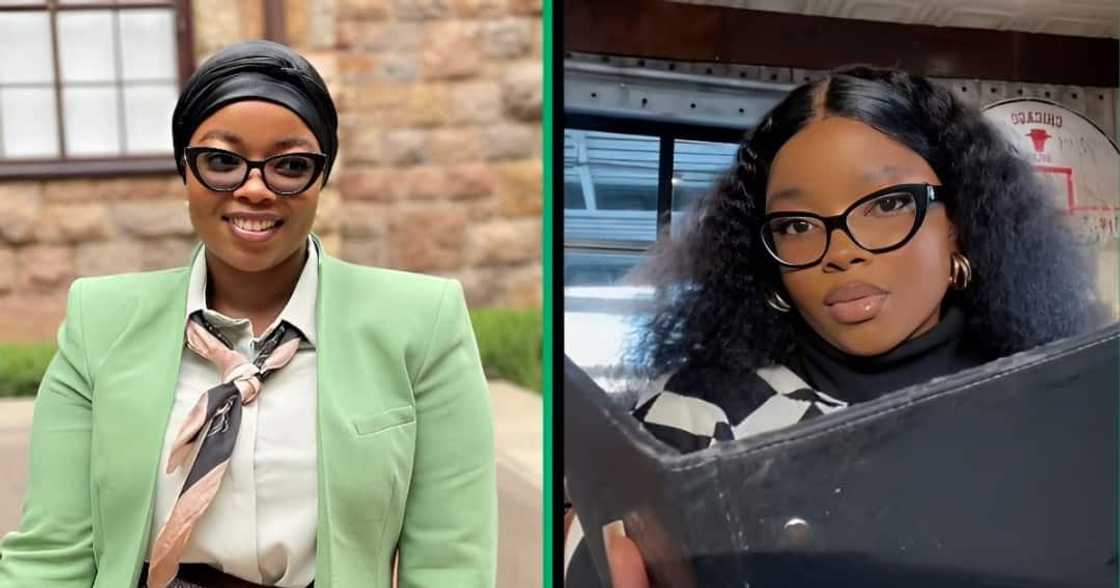 A woman showed off her stylish fashion sense in a TikTok video. A woman showed off her stylish fashion sense in a TikTok video.