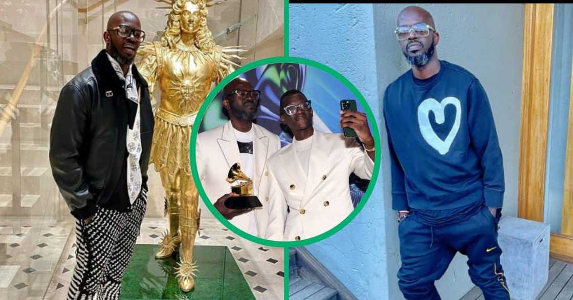 DJ Black Coffee and son Esona hang out