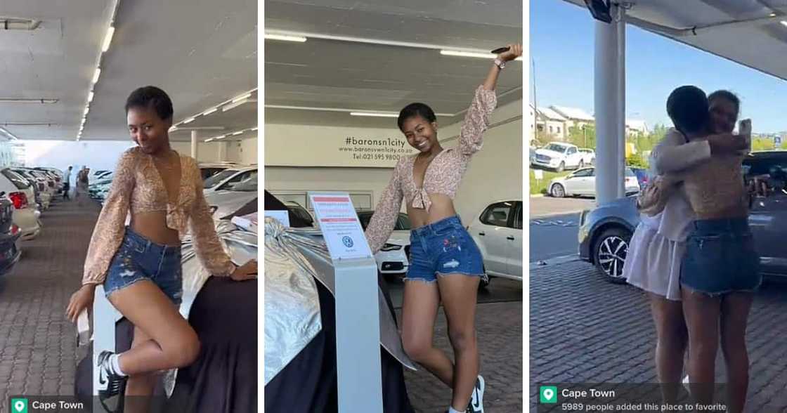 Matric results 2022, young woman, new car, mom, TikTok Matric results 2022, young woman, new car, mom, TikTok