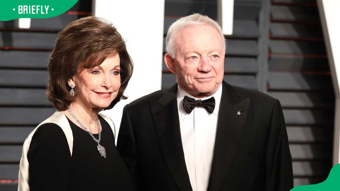 Jerry Jones and Eugenia Jones in Beverly Hills