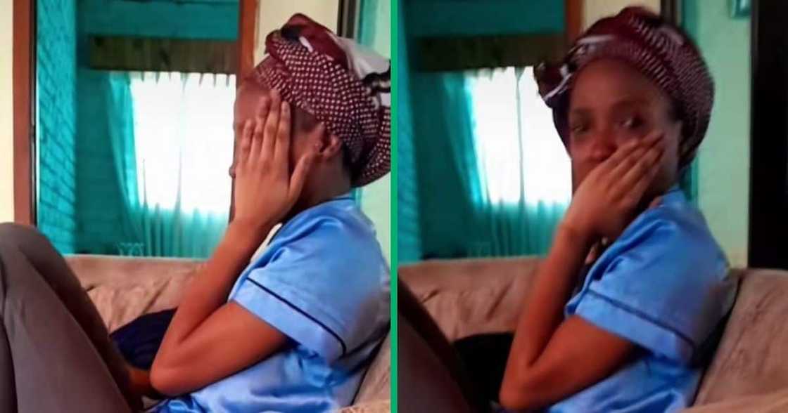 South African woman cries over paycheck South African woman cries over paycheck