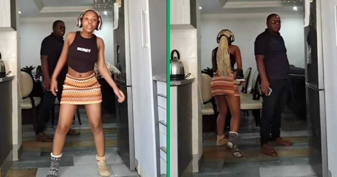 Woman's TikTok dance stopped by dad Woman's TikTok dance stopped by dad