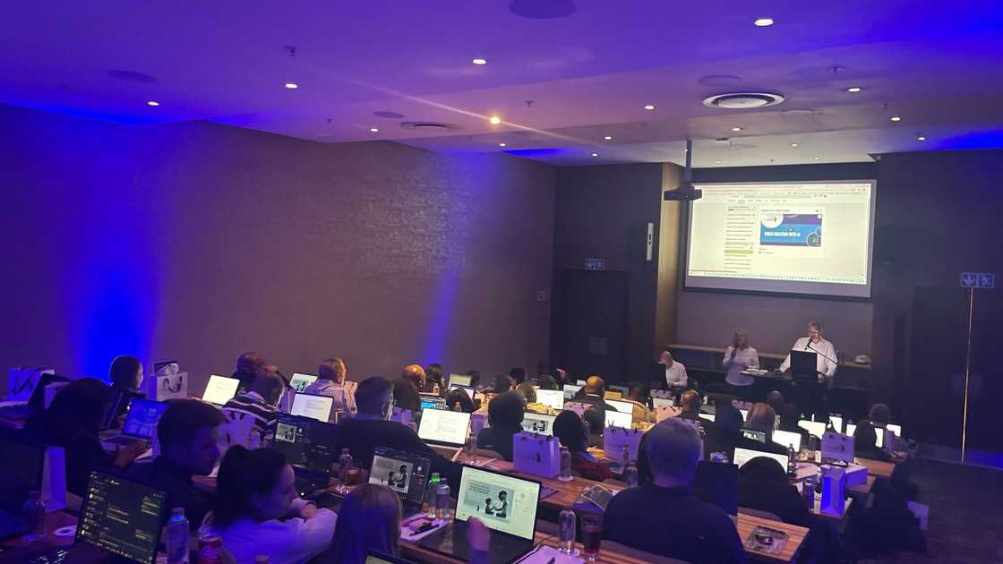 Participants receive hands-on AI training during the FutureAI Power Experience at Sandton Hotel. Photo: Briefly News. Participants receive hands-on AI training during the FutureAI Power Experience at Sandton Hotel. Photo: Briefly News.