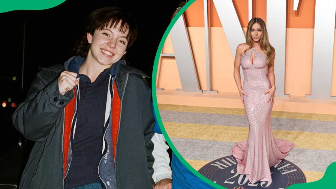 Sweeney as Christy Martin (L). The Hollywood star at the Wallis Annenberg Centre in 2025 (R)