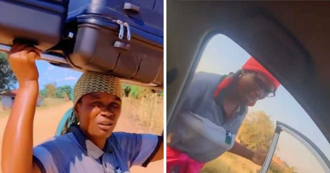 Lady takes new ride home to show her mother Lady takes new ride home to show her mother