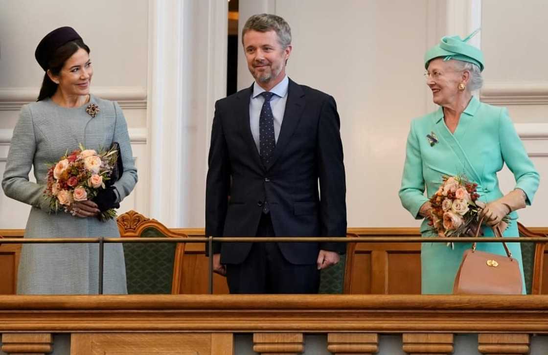 Crown Princess Mary, Crown Prince Frederik and Queen Margrethe attend the opening of parliament on October 4