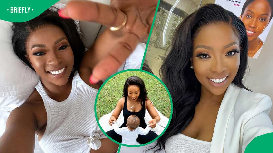 Pearl Modiadie and her son Pearl Modiadie and her son