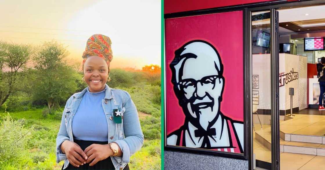 While filming content, a TikTok user hilariously fell with her KFC ice cream order. While filming content, a TikTok user hilariously fell with her KFC ice cream order.