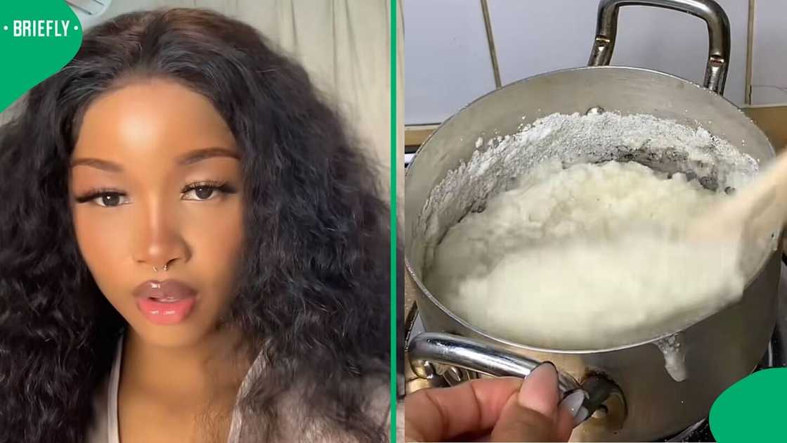 A woman showcased how she cooked pap jollof, sparking a massive buzz online. A woman showcased how she cooked pap jollof, sparking a massive buzz online.