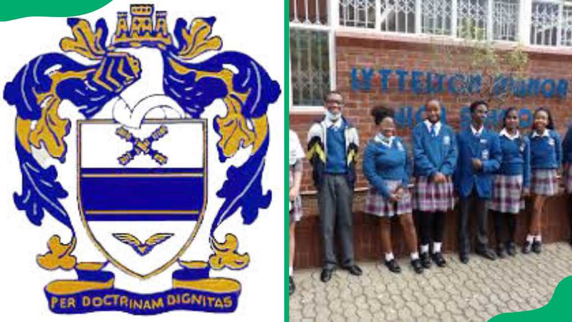 Lyttelton Manor High School logo and students