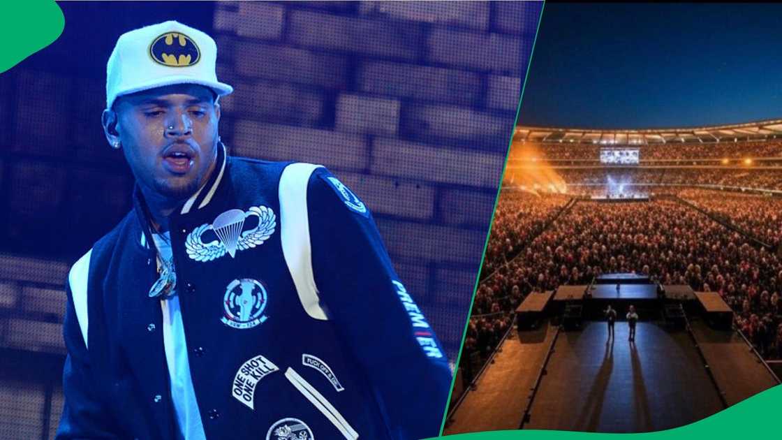 Chris Brown performs amapiano hit at FNB Stadium at Day 1 of concert