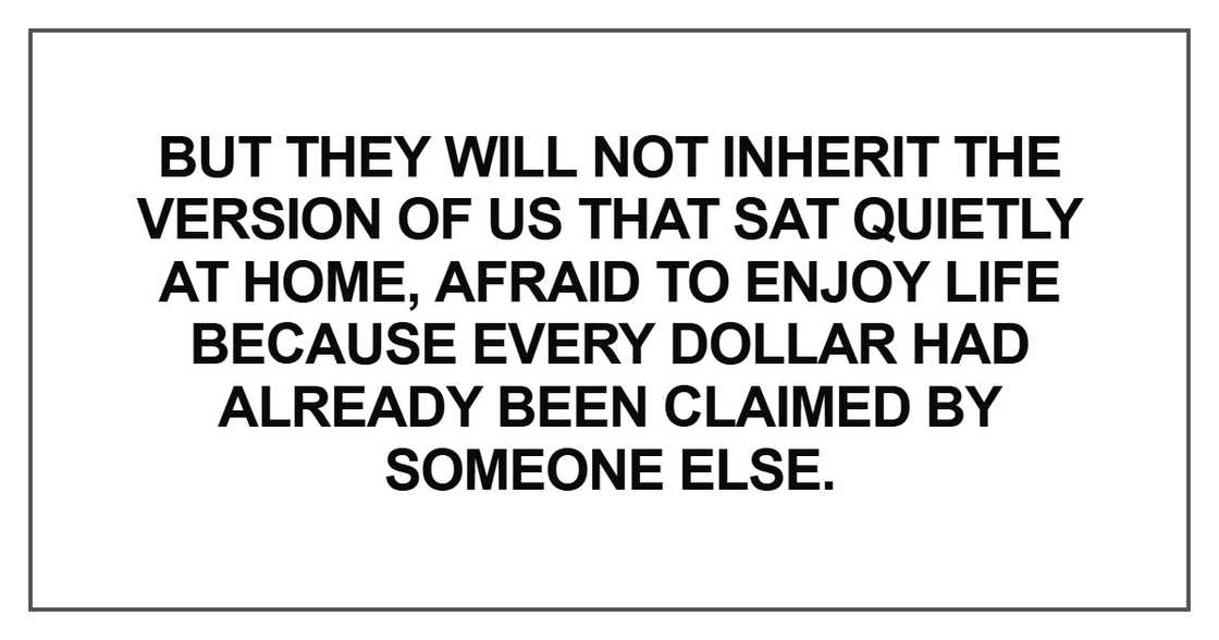 But they will not inherit the version of us