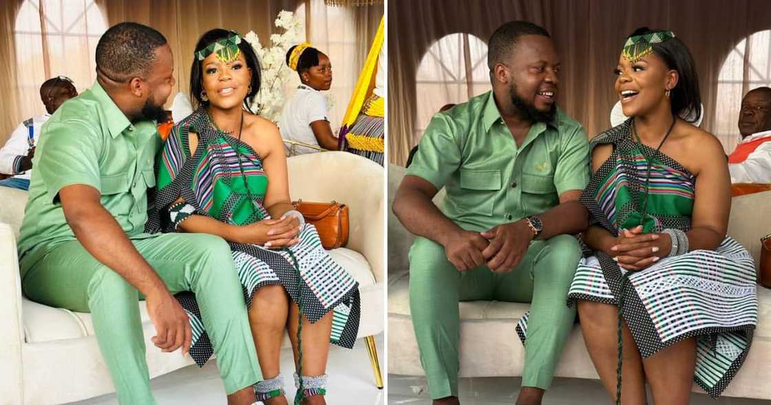 Twitter user @percyngobeli shared a picture of himself and his beautiful makoti Twitter user @percyngobeli shared a picture of himself and his beautiful makoti